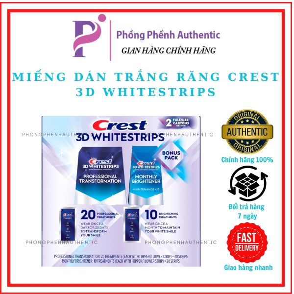 MIẾNG DÁN TRẮNG RĂNG CREST 3D WHITESTRIPS