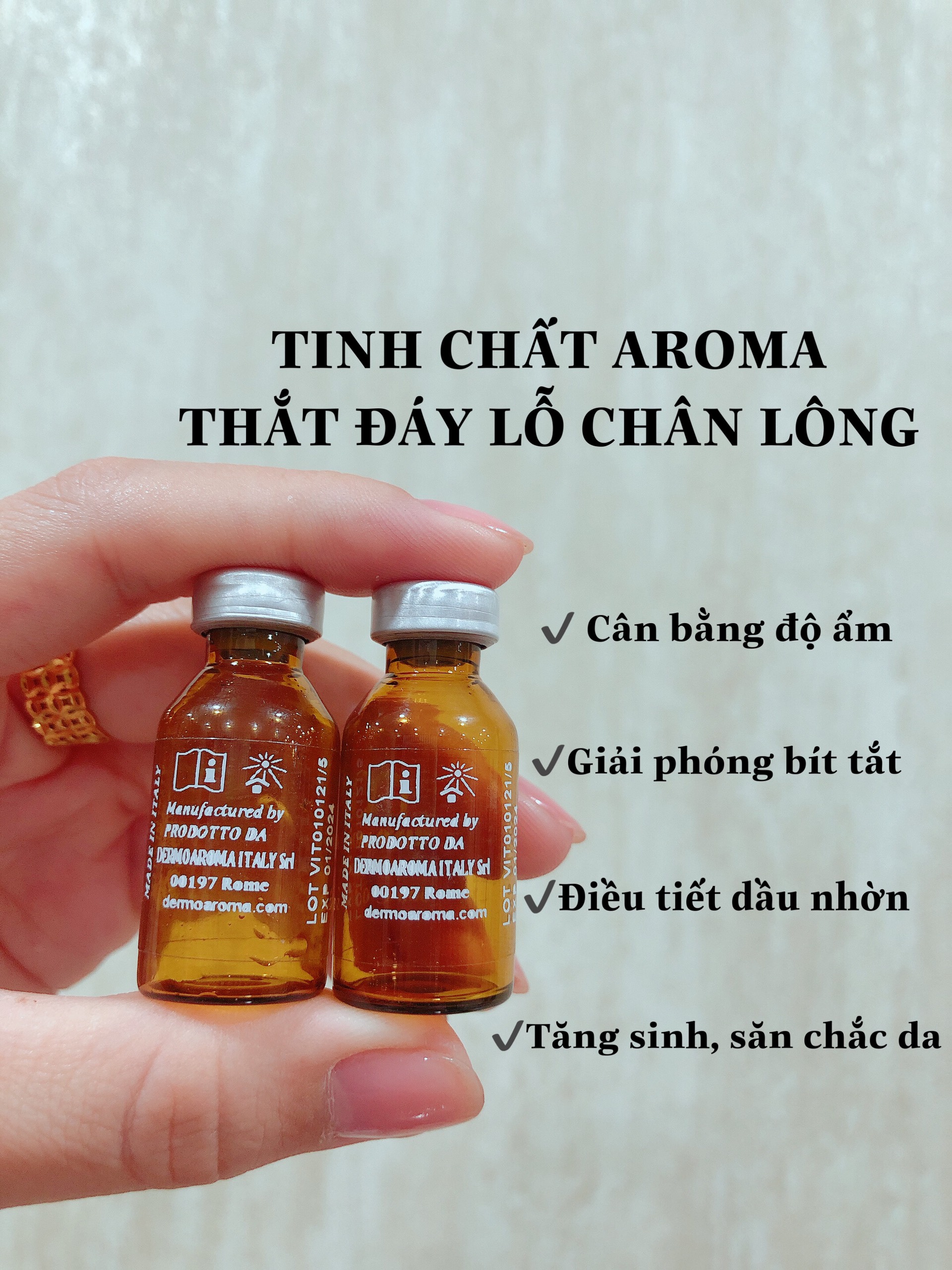1 cặp tinh chất Aroma - Thắt đáy lcl, điều tiết dầu nhờn