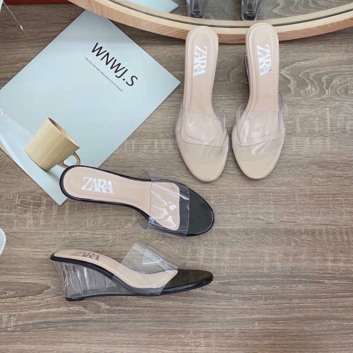 Dép Đế Xuồng Thời Trang Zara Quai Trong Suốt Bảo Hành 12 Tháng