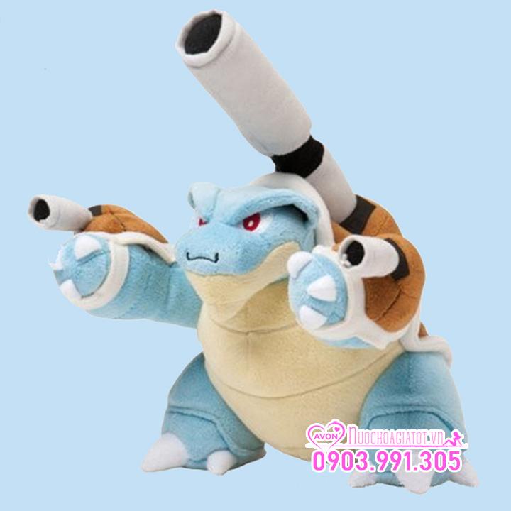 [HCM]TẶNG TÚI QUÀ - GẤU BÔNG POKEMON RÙA NƯỚC MEGA BLASTOISE MEGA KAMEX 25CM
