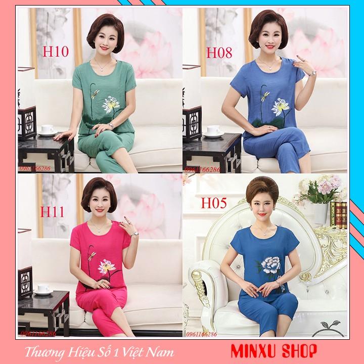☊✠ Bộ Trung Niên Mặc Nhà Bộ Ngủ Vải Đũi - Sang Trọng Thanh Lịch - Chất Đũi Mềm Nhẹ Mát