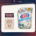 Nước giặt quần áo siêu thơm Lix sạch thơm hương rạng rỡ giặt sạch nhanh vết bẩn