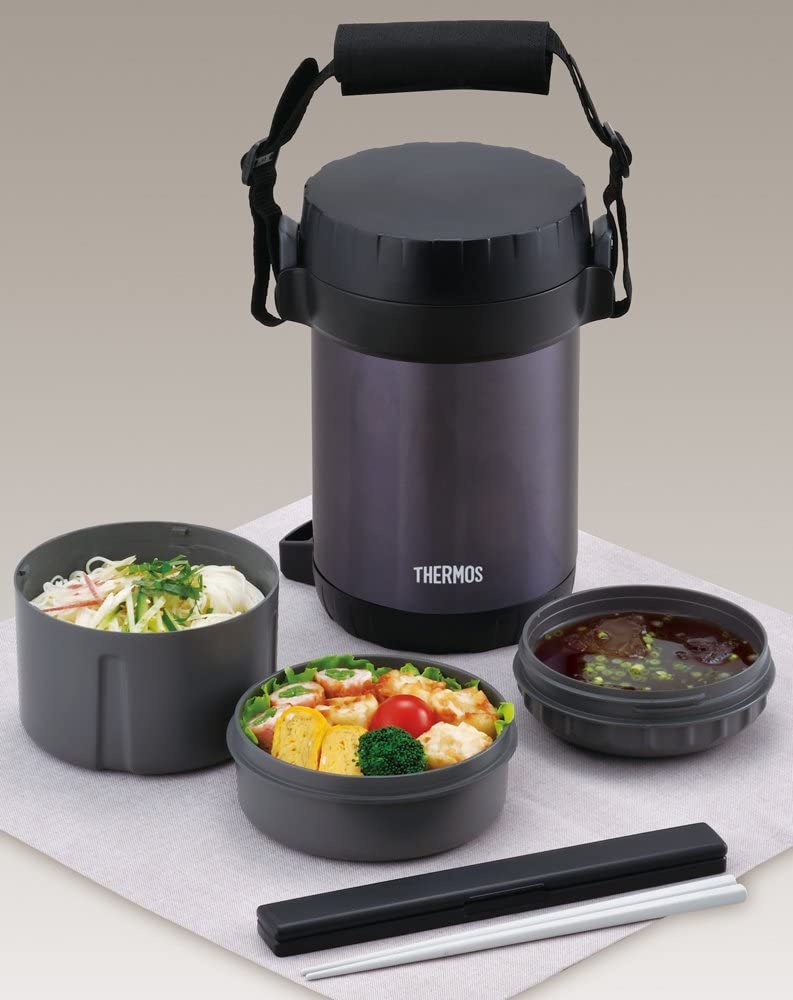 Thermos Stainless Lunch Midnight Blue JBG-1801 MDB, hộp cơm giữ nhiệt nội địa chuẩn Nhật