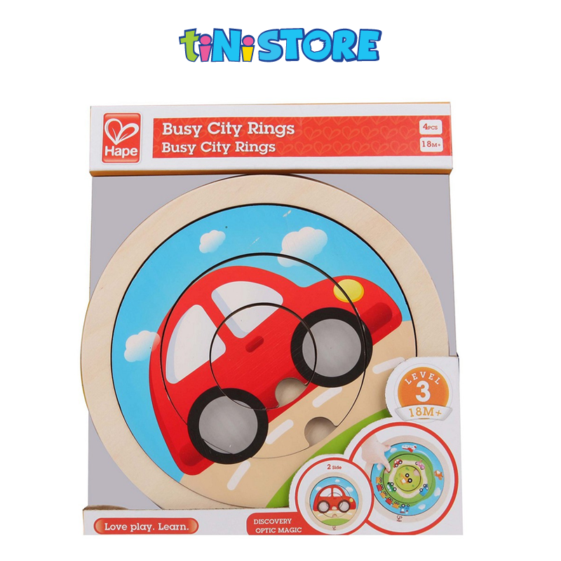 Đồ chơi xếp hình vòng xoay giao thông HAPE E1605