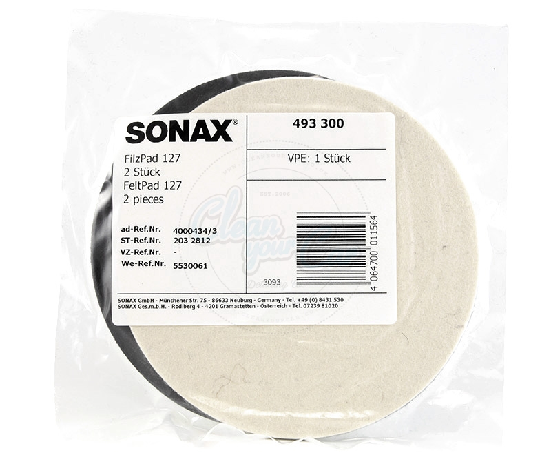 2 Pad đánh bóng xóa xước kính ô tô - Sonax felt pad 127