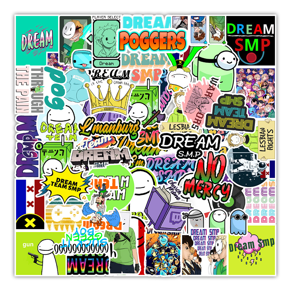 [SET 50 HÌNH] Hình Dán Sticker DREAM Chống Nắng, Chống Nước Dán Mũ Bảo Hiểm, Vali, Điện Thoại