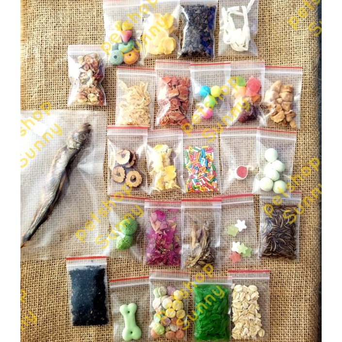 Combo 25 món ăn dặm test cho hamster