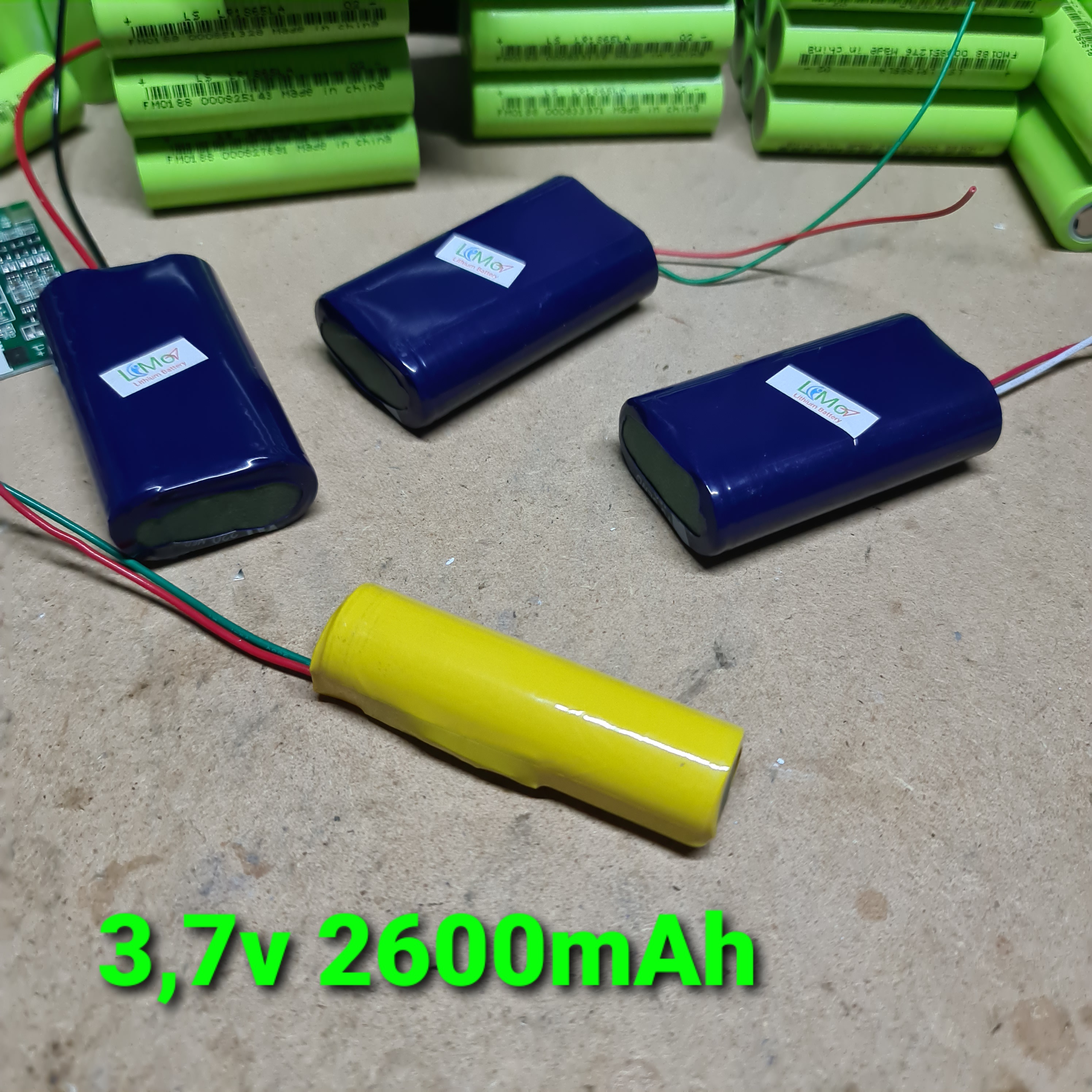 Pin lithium 18650 3,7v (dung lượng 2,6Ah. 5Ah. 7,5Ah). Khối pin lithium 1s 3,7v - LiMo