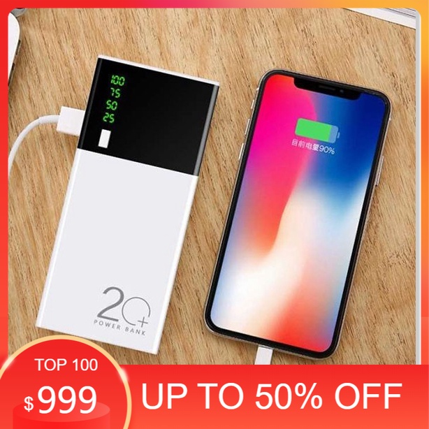 [sdp] [SS] Sạc dự phòng, Pin dự phòng 30000 mAh 2 cổng USB Sạc nhanh,màu trắng nhỏ gọn tiện lợi Tích Hợp Sạc Nhanh Fast Charge - MinhStore tfgh56dfg