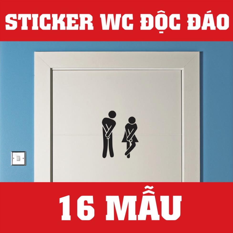 Sticker trang trí cửa wc siêu độc đáo