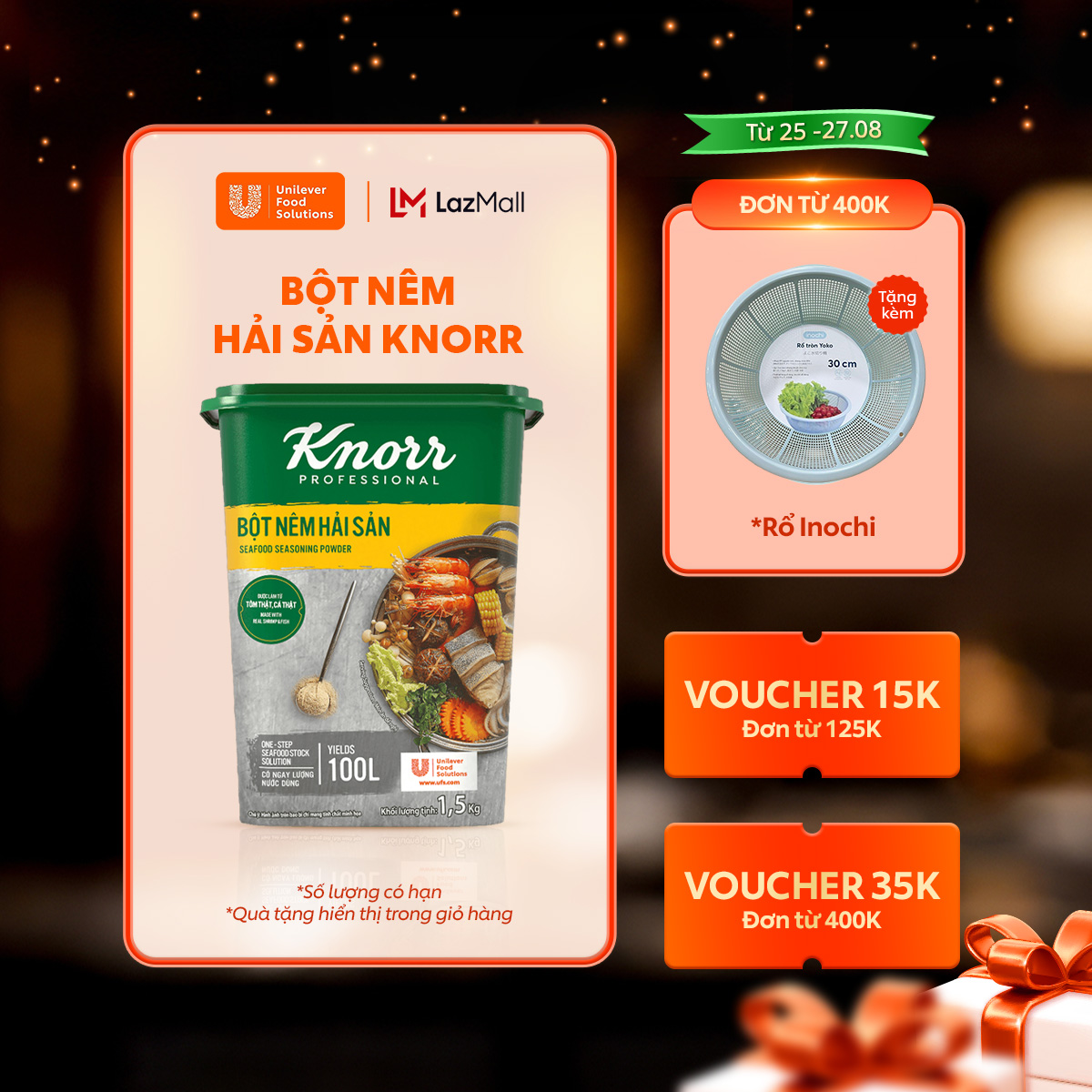 Bột Nêm Hải Sản Knorr Professional 1.5kg - Chuyên Dùng Cho Nấu Ăn