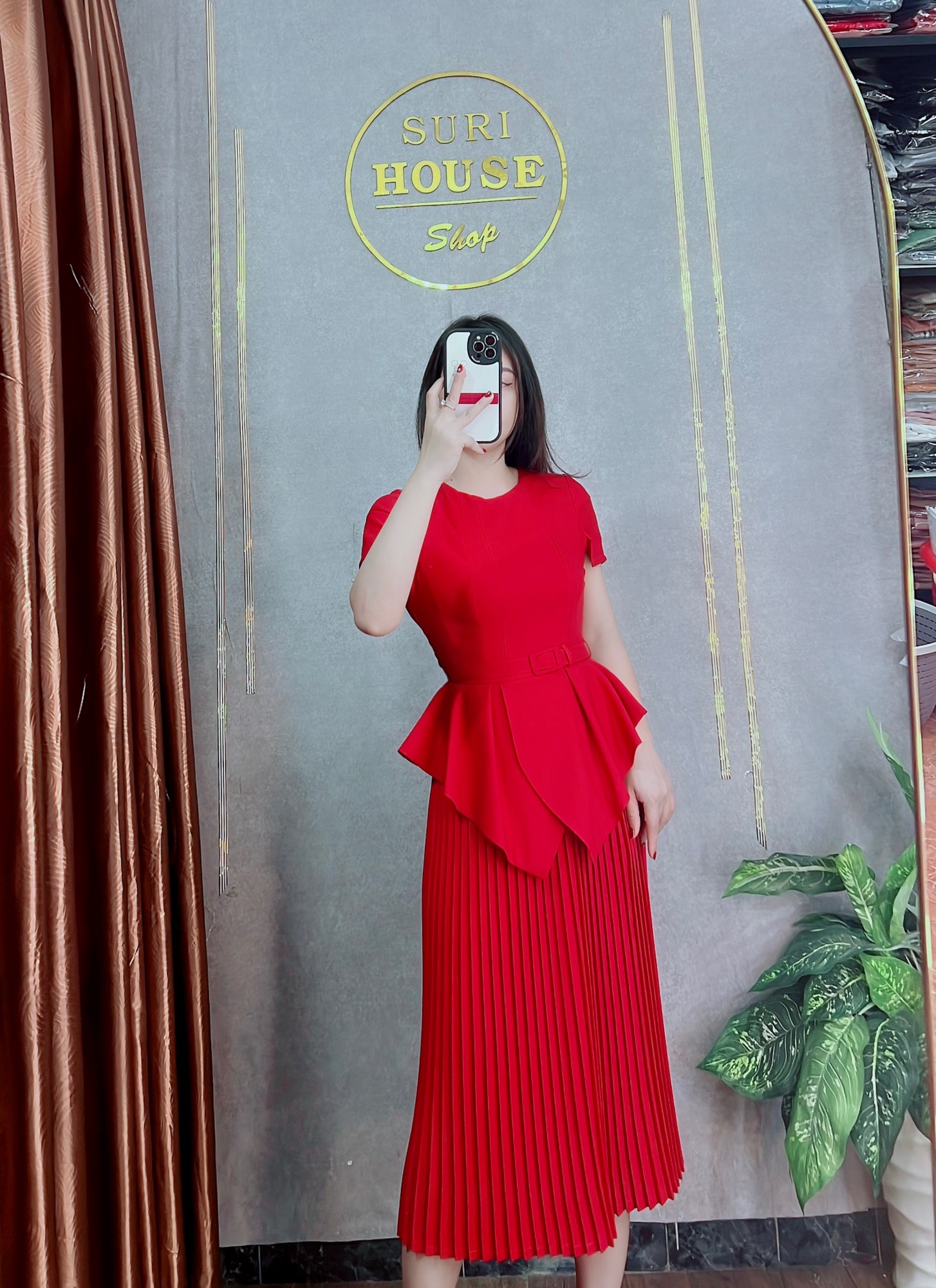Đầm dâp ly peplum cao cấp, có tay