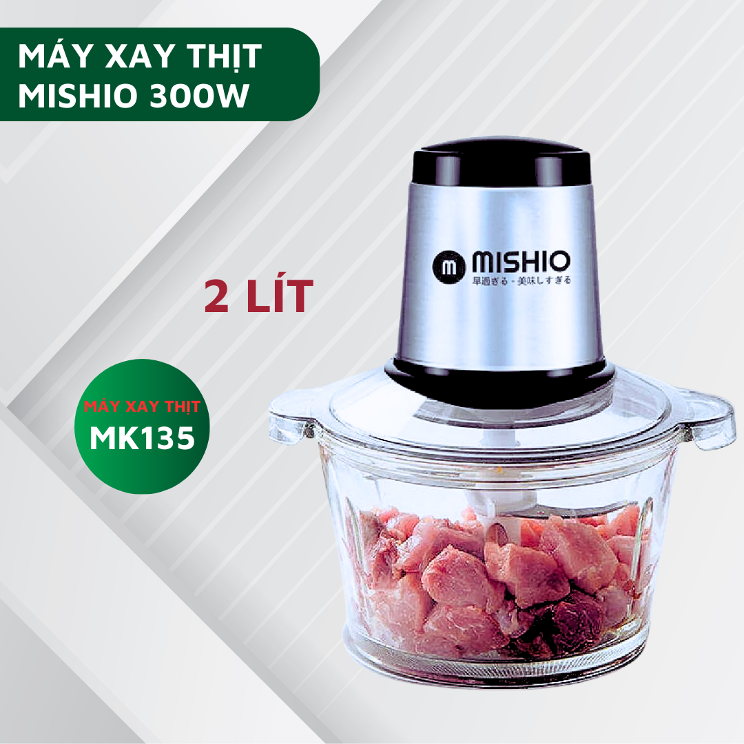 Máy xay thịt đa năng Mishio MK135 dung tích 2 lít
