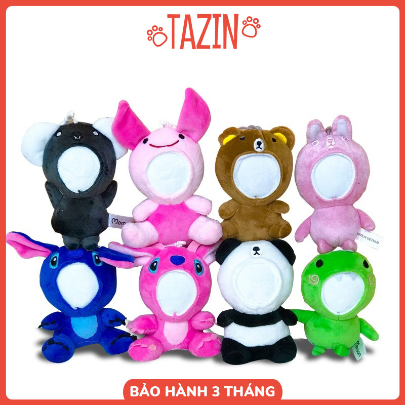 Gấu in ảnh nhồi bông kích thước 17cm (Nhiều mẫu).  Chất liệu cao cấp, mềm mịn, không xù lông phù hợp làm móc khóa, móc treo hoặc làm đồ trang trí