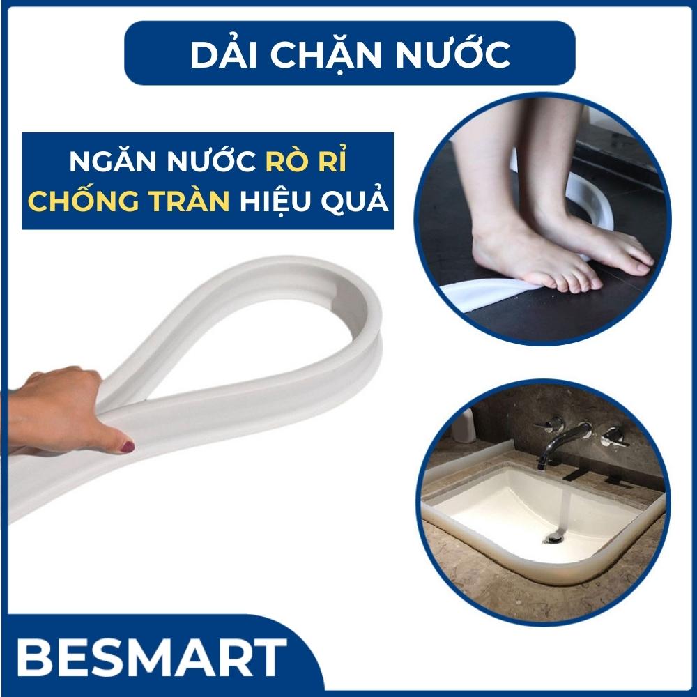 Dải Silicon Chặn Nước Besmart Tiện Lợi Dùng Cho Nhà Tắm, Nhà Vệ Sinh, Chỗ Rửa Tay, Máy Giặt Tùy Chọn Kích Thước