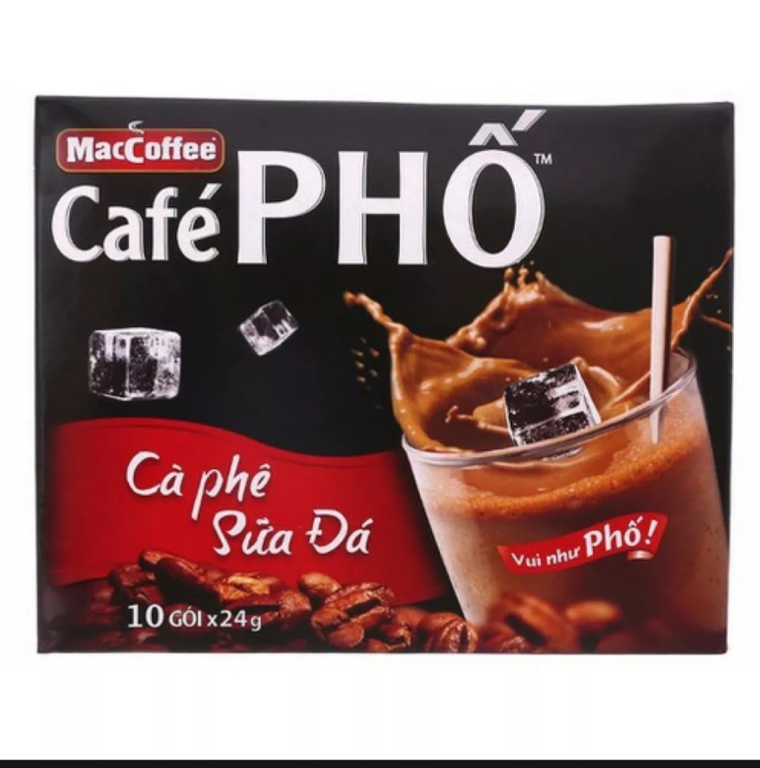[HCM]Cà Phê Phố Sữa Đá Hộp 10 gói x 24g