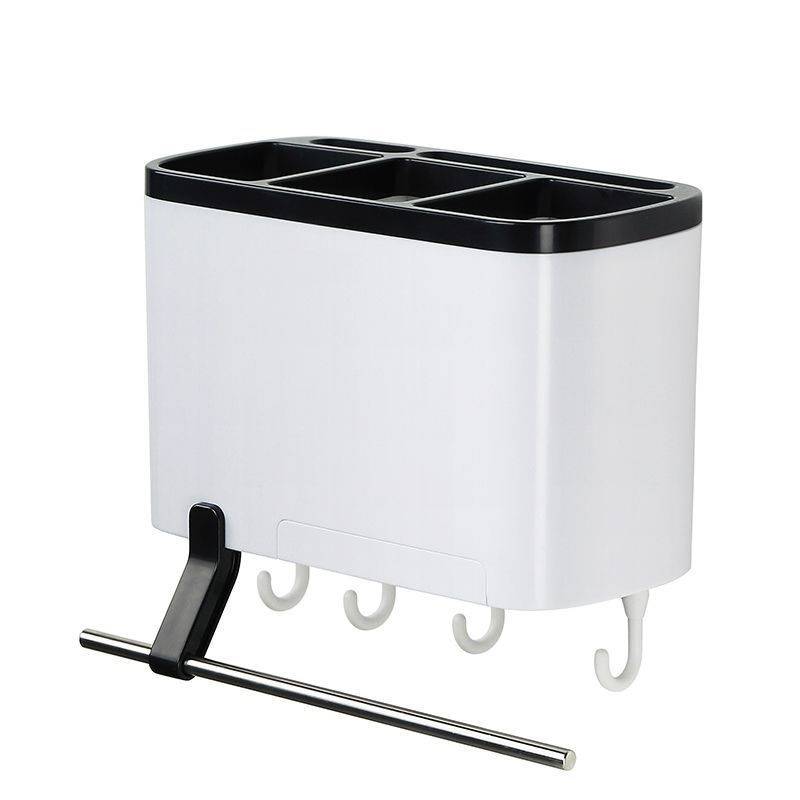 GIÁ NHỰA ĐỰNG ĐŨA MUỖNG NHÀ BẾP CÓ MÓC TREO CAO CẤP Ống để dụng cụ cho nhà Bếp gia đình kệ nhà bếp đa năng kệ đựng dao... treo xoong chảo treo khăn...