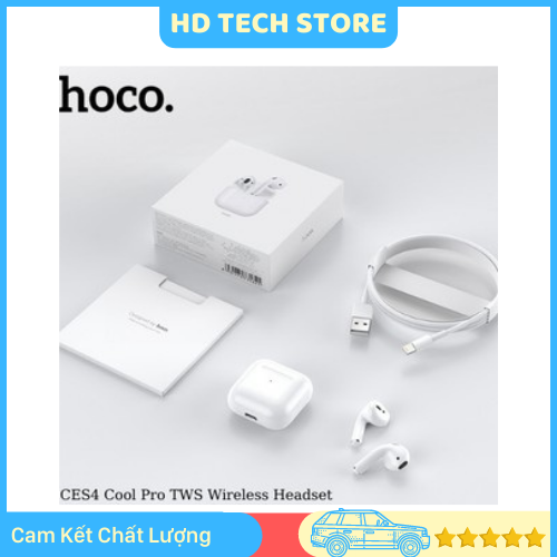 Tai bluetooth hoco ces4 tws v5.0, original series v5.0 , định vị, đổi tên, chạm cảm ứng, pin 320mah