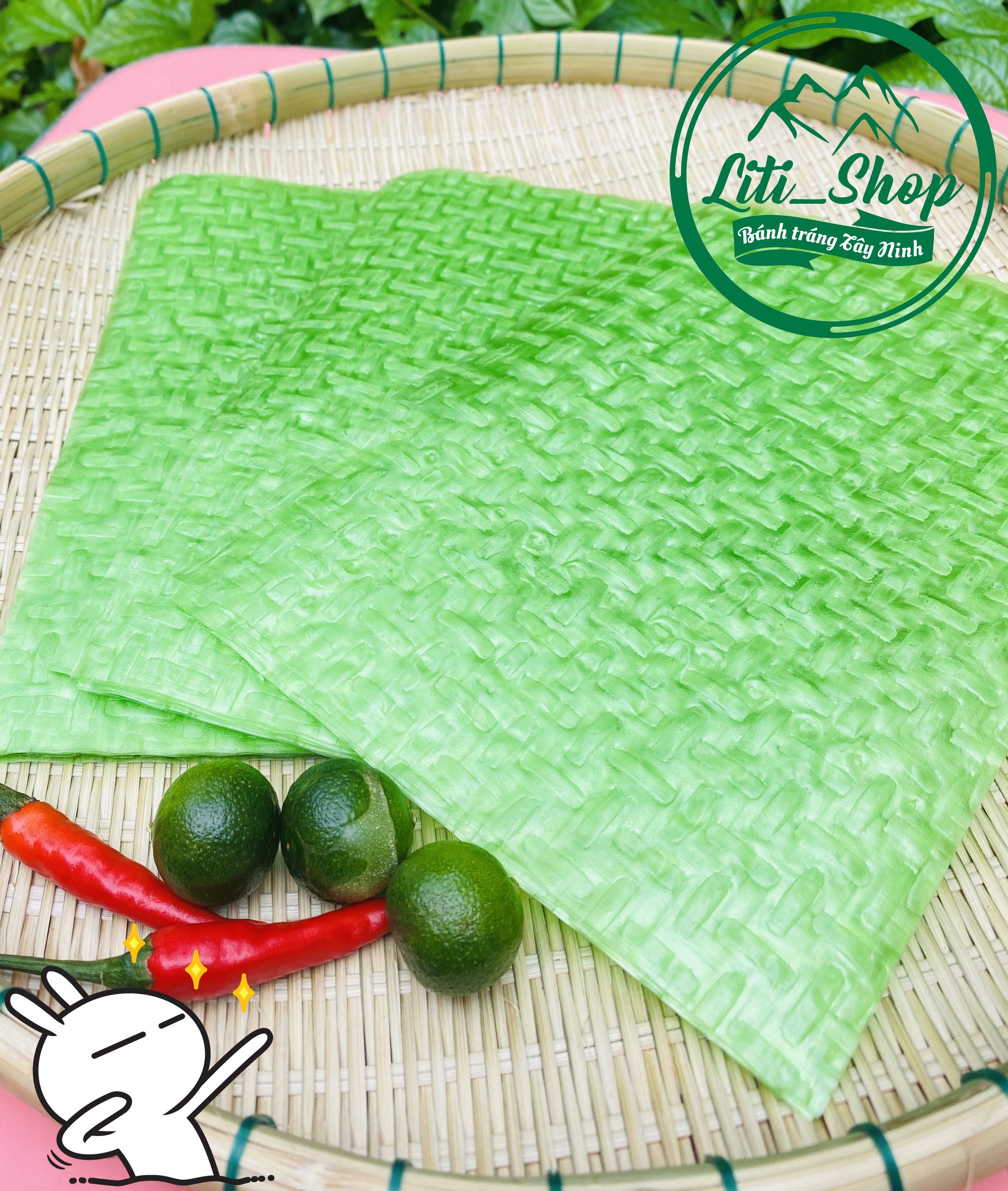 Bánh tráng Vuông hương La dứa 500Gr