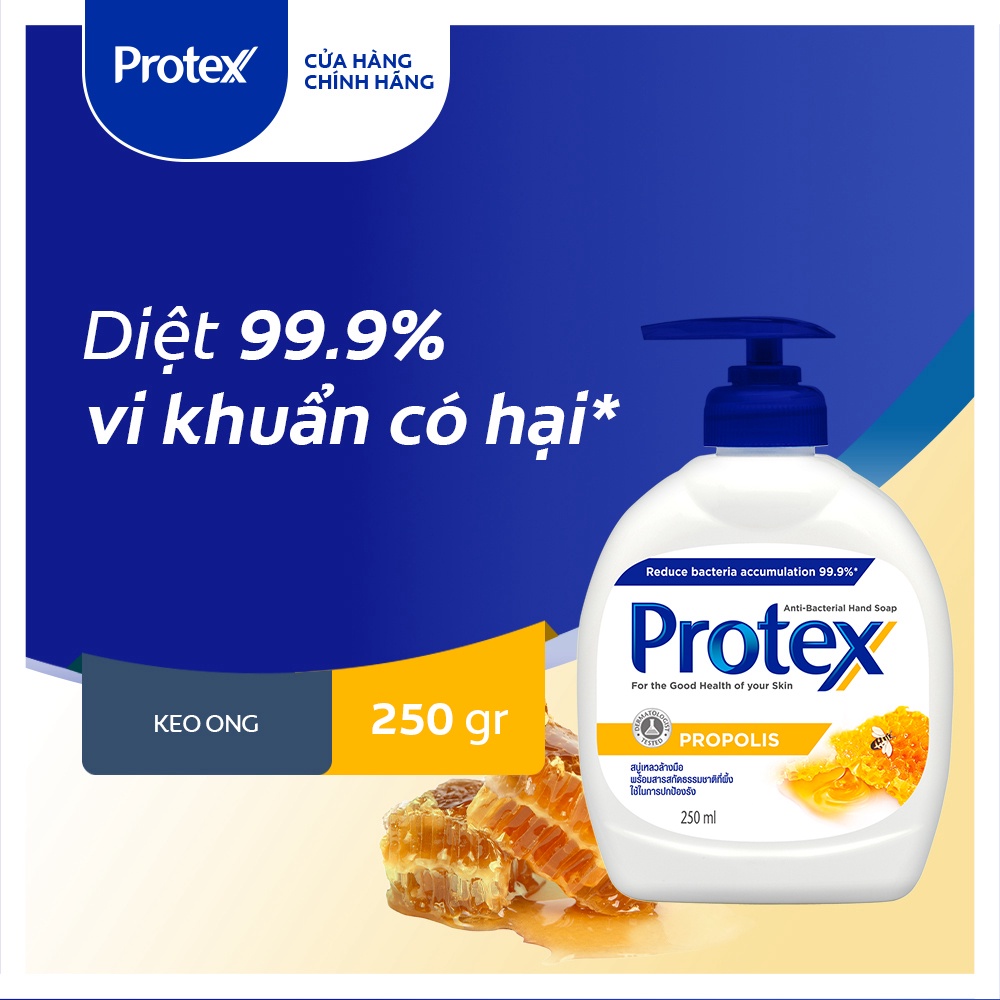 Nước rửa tay diệt khuẩn Protex Propolis keo ong 250ml/chai