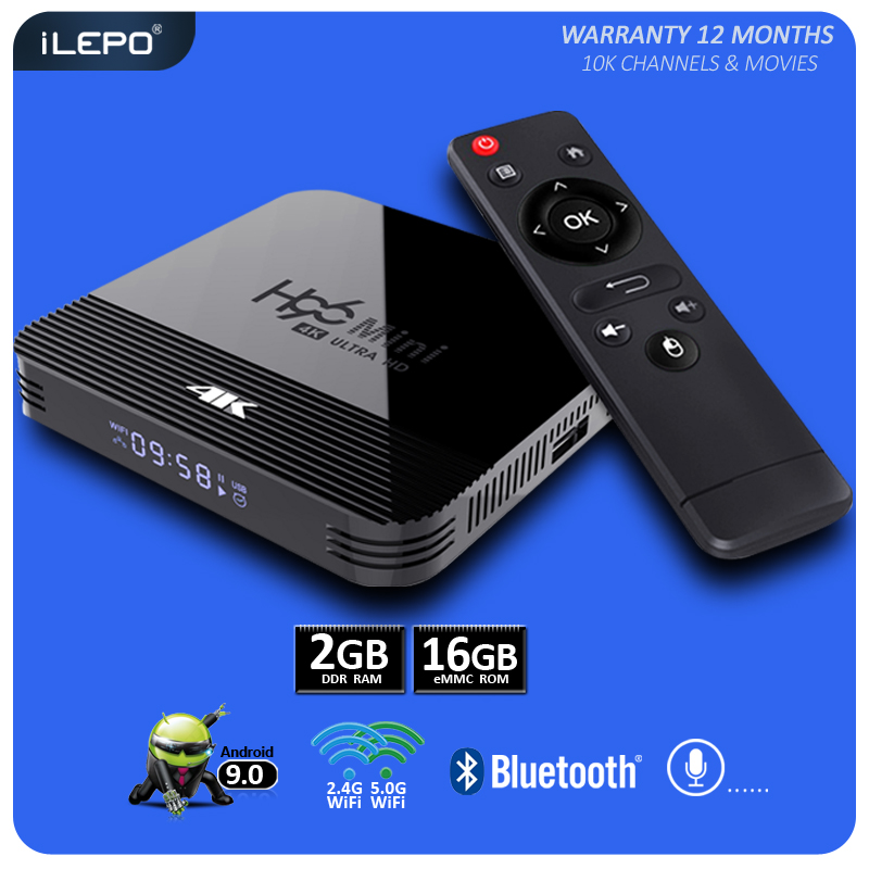 Tivi box Ram 2G bộ nhớ 16G bluetooth 4.0 android 9.0 đa ứng dụng thoải mái