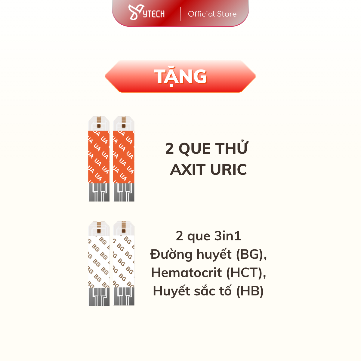 [Quà Tặng Không Bán] Combo 2 Que Thử Axit Uric + 2 Que Thử 3in1