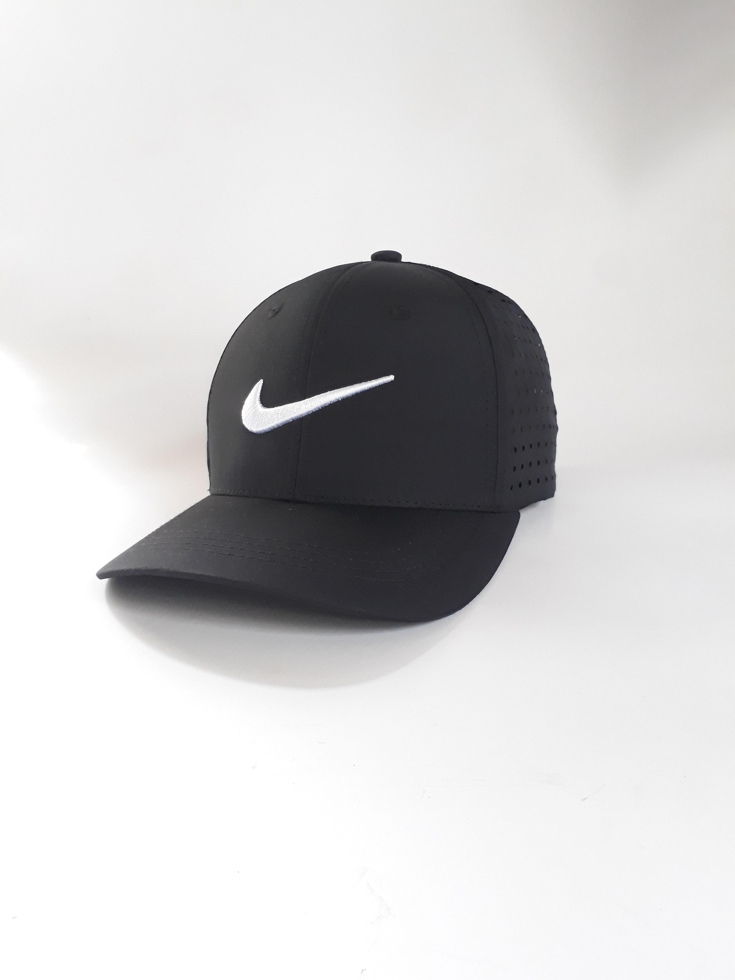 [HCM]Mũ Lưỡi Trai Thêu Nik3  Nón Dù Lazer đục lỗ  Nón kết Màu Đen