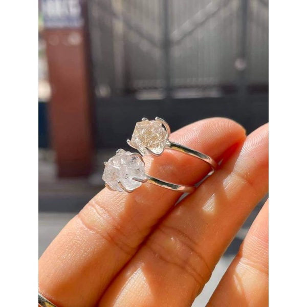 Họng nhẫn xác nhẫn phôi nhẫn bạc ta tự gắn đá thô