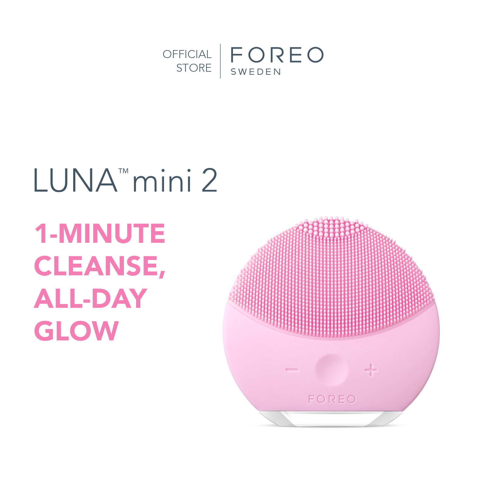 Máy rửa mặt FOREO LUNA MINI 2 làm sạch sâu dành cho mọi loại da, có thể sạc, thời gian sử dụng đến 300 lần cho một lần sạc, bảo hành 2 năm - intl