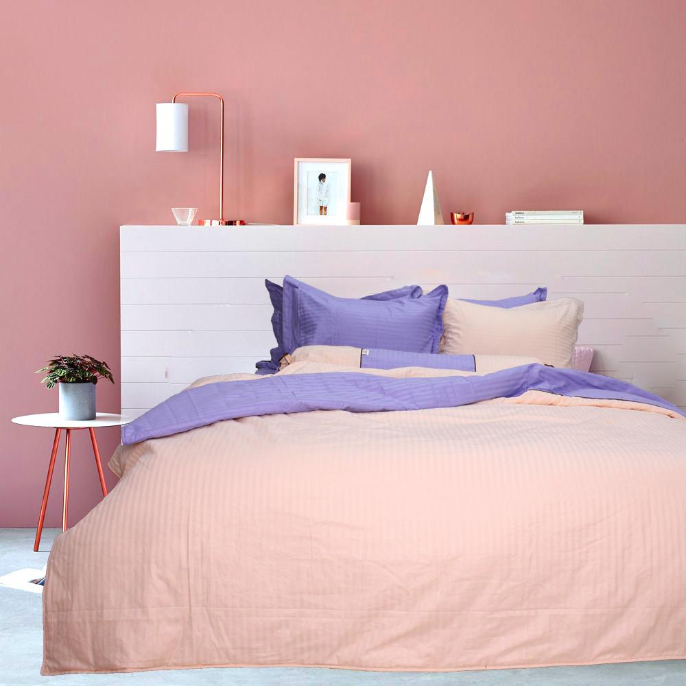 Bộ chăn ga gối 100% cotton satin màu trơn Hàn Quốc Julia J5