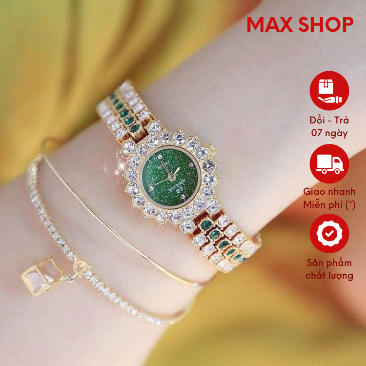 Đồng hồ nữ BS Bee Sister đính đá chống nước chống xước bảo hành 12 tháng