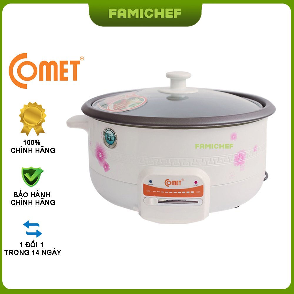 Nồi lẩu điện Comet CM7731 3,5 lít - Màu ngẫu nhiên