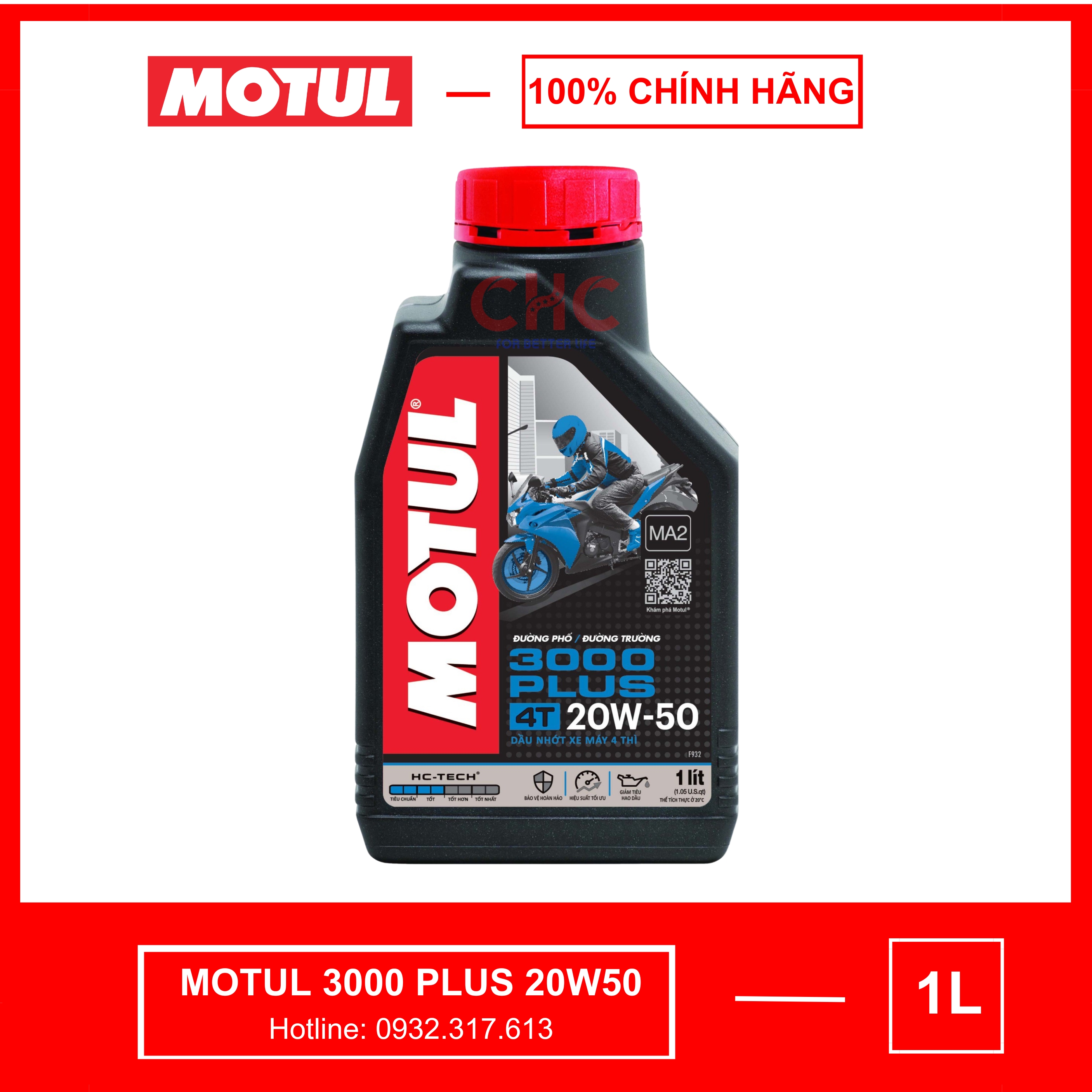 Dầu nhớt xe máy số motul 3000 plus 20w50, dành cho xe máy các hãng xe honda, yamaha, sym, suzuki