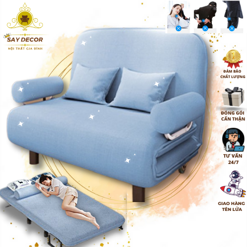 Ghế sofa bed gấp gọn thông minh- mở ra thành giường ghế sofa giường đa năng gấp gọn gập ngồi tặng kèm 2gối sz1m,1m2