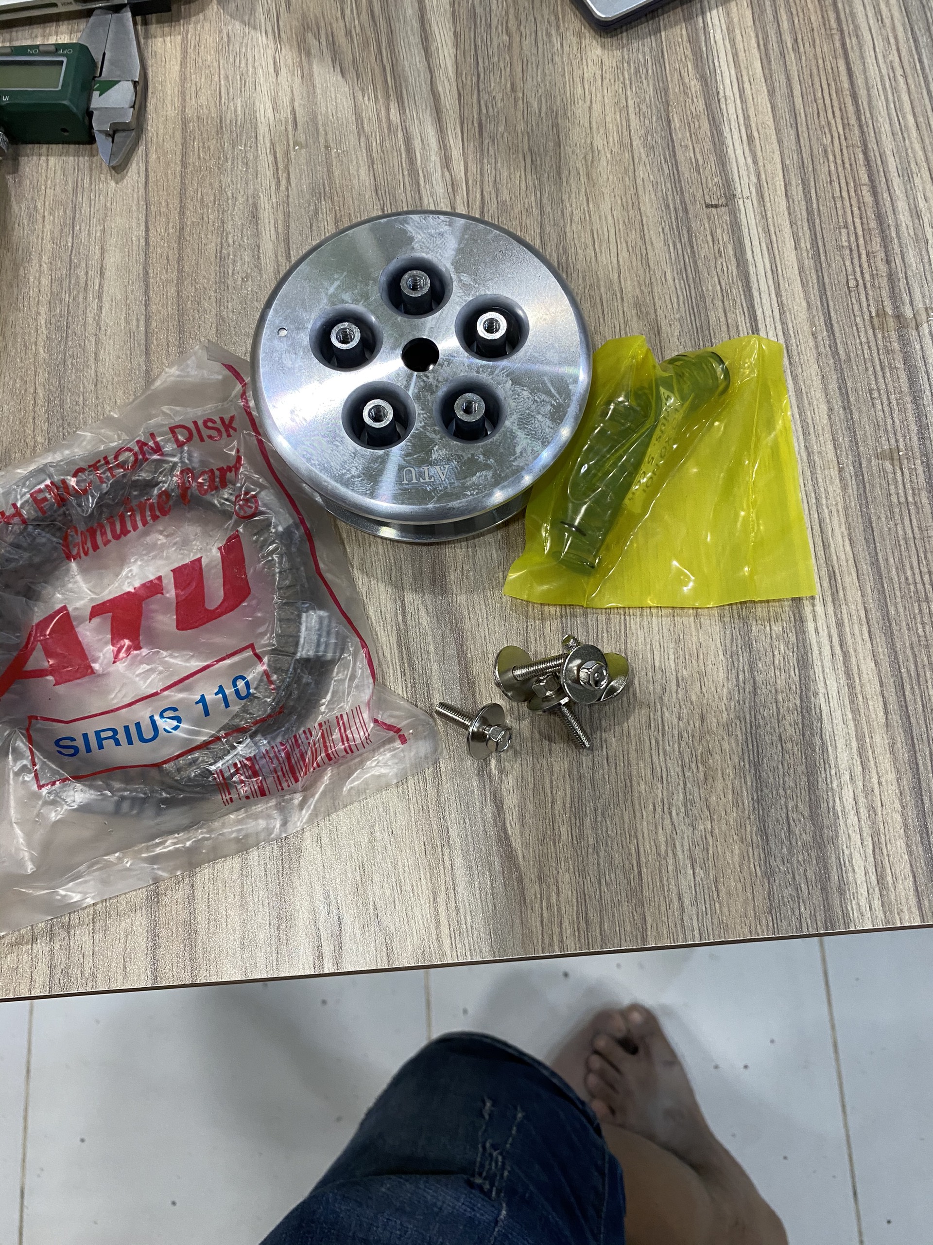 Full bộ nồi 5 lò xo sirius canh chỉnh sẳn về lắp là bay có lá bó lá sắt