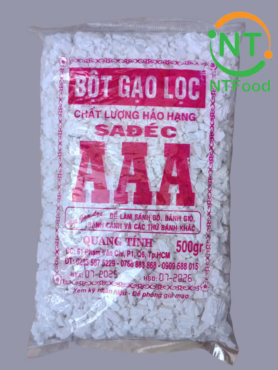 Bột Gạo Lọc AAA Sa Đéc gói 500gr - Nhất Tín Food