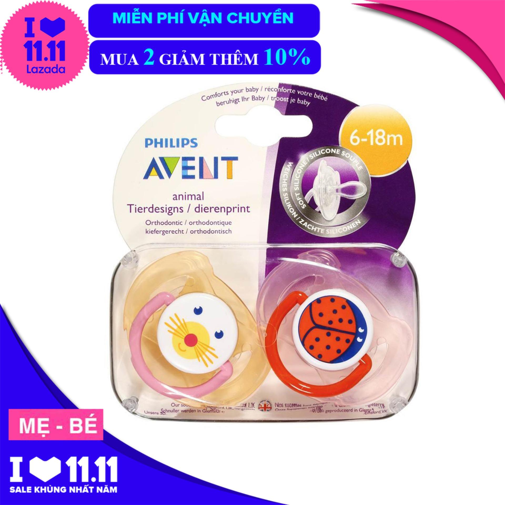 Hộp 2 ty giả philip Avent 6-18th (ngẫu nhiên nếu hết mẫu)