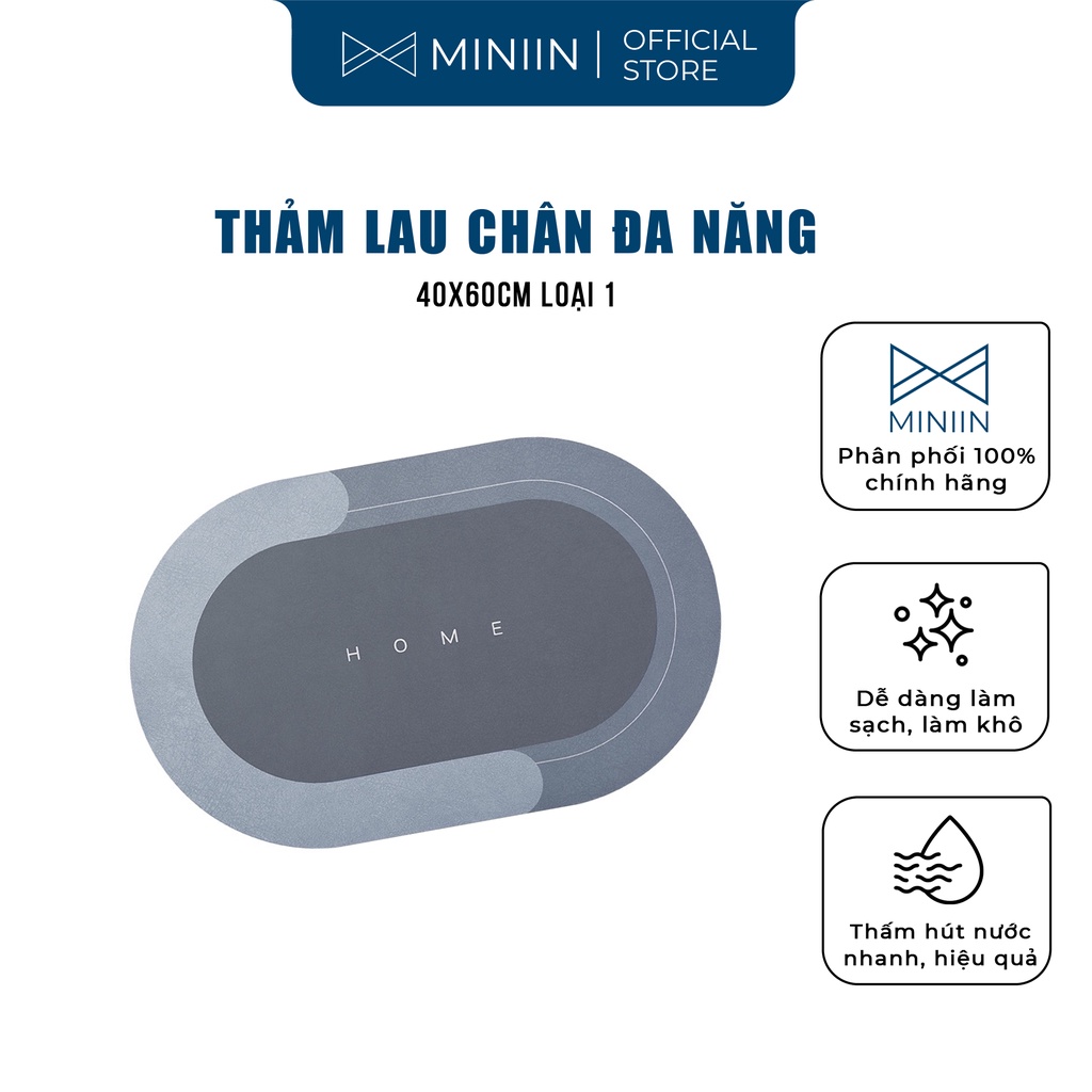 Thảm lau chân chùi chân đế cao su siêu thấm hút nước chống trơn trượt nhà tắm, nhà bếp