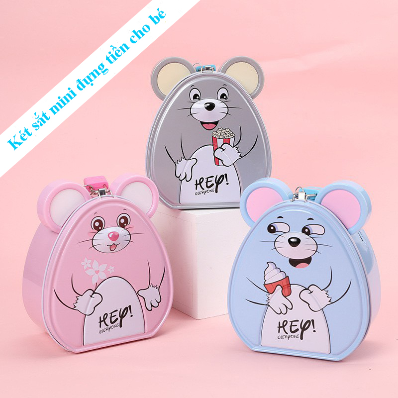 [HCM][GIÁ RẺ] Két Đựng Tiền Mini Hình Chuột Cute Cho Bé YêuKét Sắt Mini HÌNH CHUỘT  Hộp Tiết Kiệm Mini Có KhóaTiết Kiệm Tiền Ngộ Nghĩnh Cho Bé RẤT Thích Hợp Cho Các Bé Sử Dụng Để Rèn Luyện Tính Tiết Kiệm Và Cách Quản Lý Tiền Bạc
