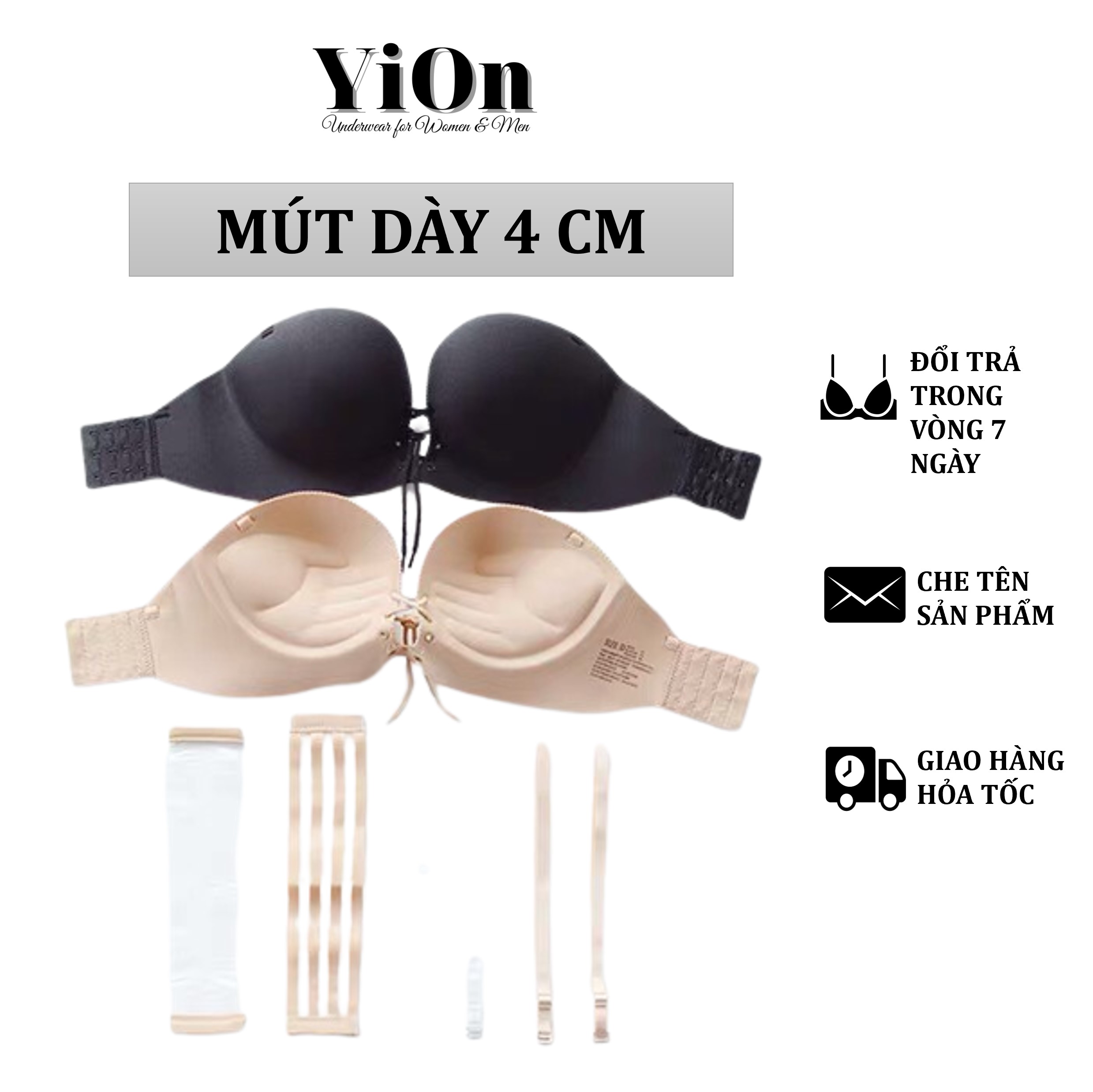 ÁO NGỰC SU ĐÚC DÂY RÚT THẮT BÀN TAY SIÊU NÂNG NGỰC KHÔNG DÂY DÀNH CHO ÁO HỞ LƯNG + dây trong bản lưng trong