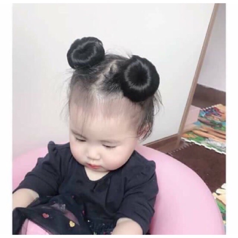 Tóc giả cho bé 💖 búi natra xinh cho bé gái