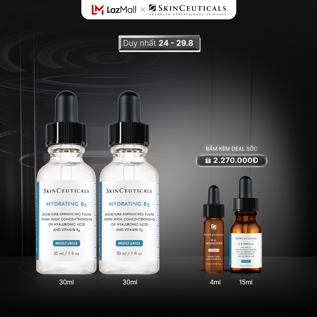 Bộ tinh chất SkinCeuticals dưỡng ẩm & phục hồi da chuyên biệt Hydrating B5