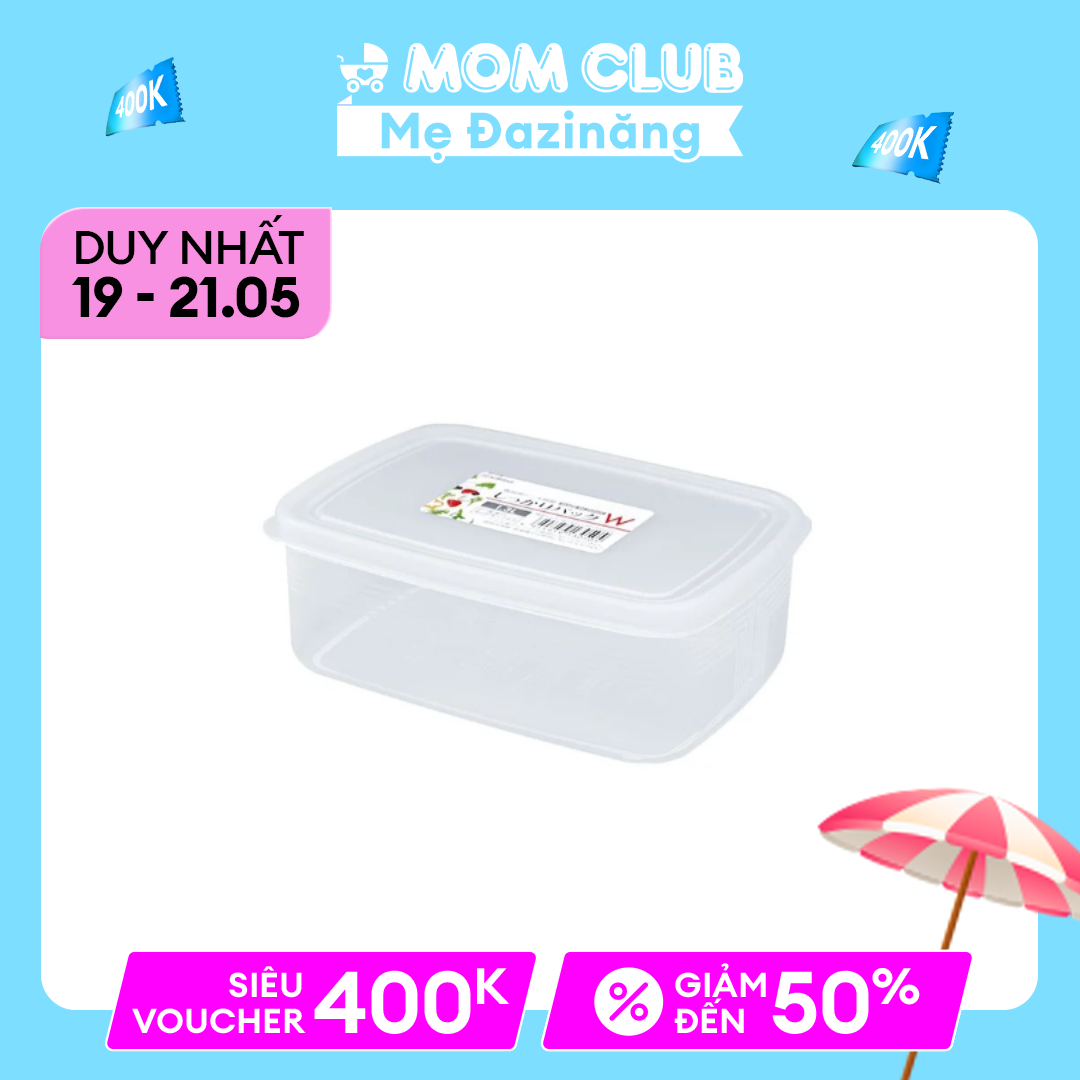 Hộp nhựa đựng thực phẩm cỡ lớn 3L nhựa PP cao cấp chịu nhiệt Nakaya Nhật Bản