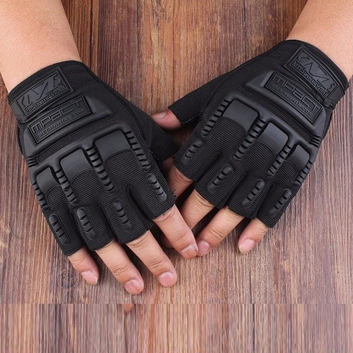 Găng tay nam bao tay nam cụt ngón lái xe du lịch phượt Mechanix Mipact