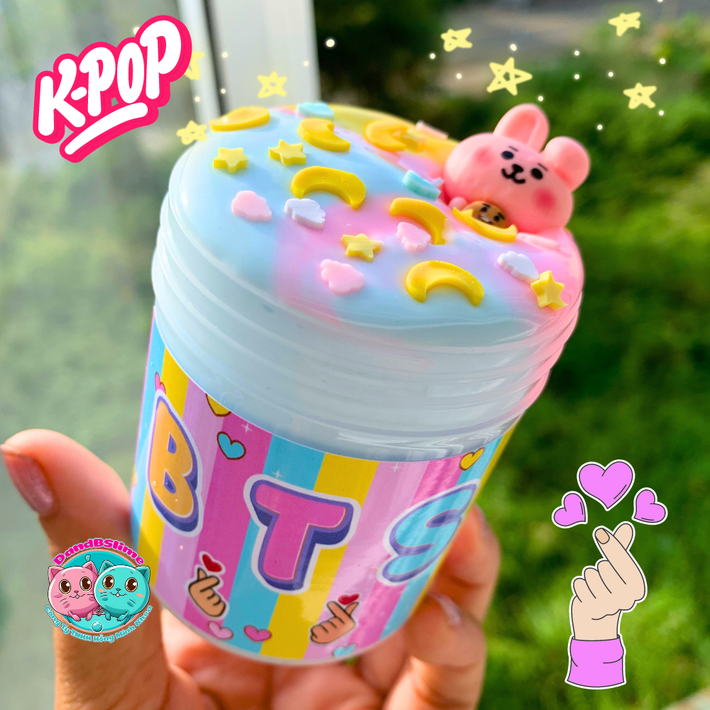 Slime bơ "bts" mềm, dẻo, thơm - chất nhờn ma quái thư giãn, an toàn, hàng việt nam handmade