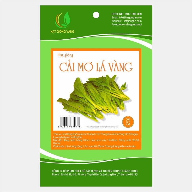 Combo 2 gói Hạt giống rau cải mơ lá vàng Golden Seeds 40 Gr