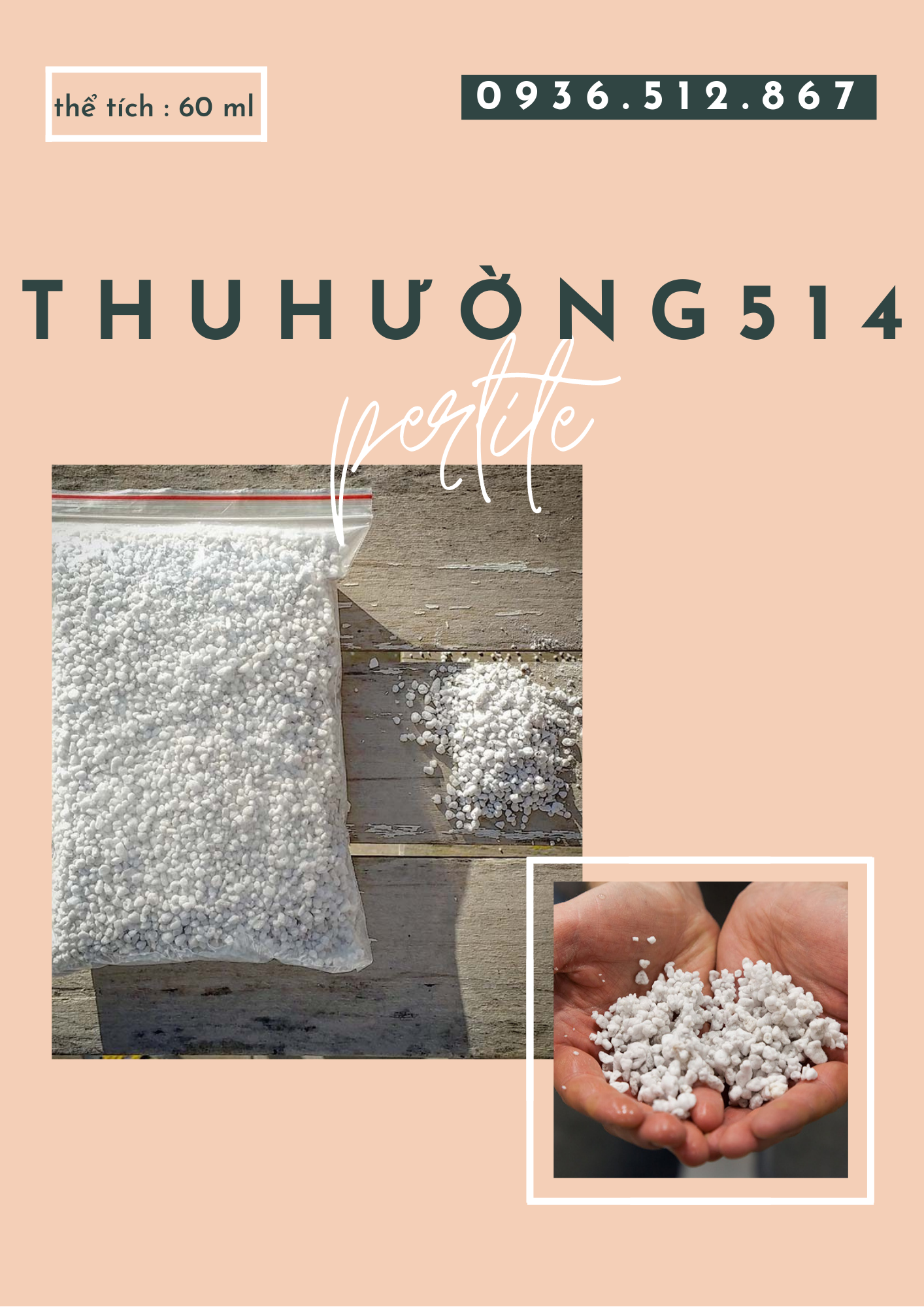Đá Perlite-Đá Trân Châu-Tơi Xốp-Giữ Dinh Dưỡng-Trồng Hoa&Rau (50G)