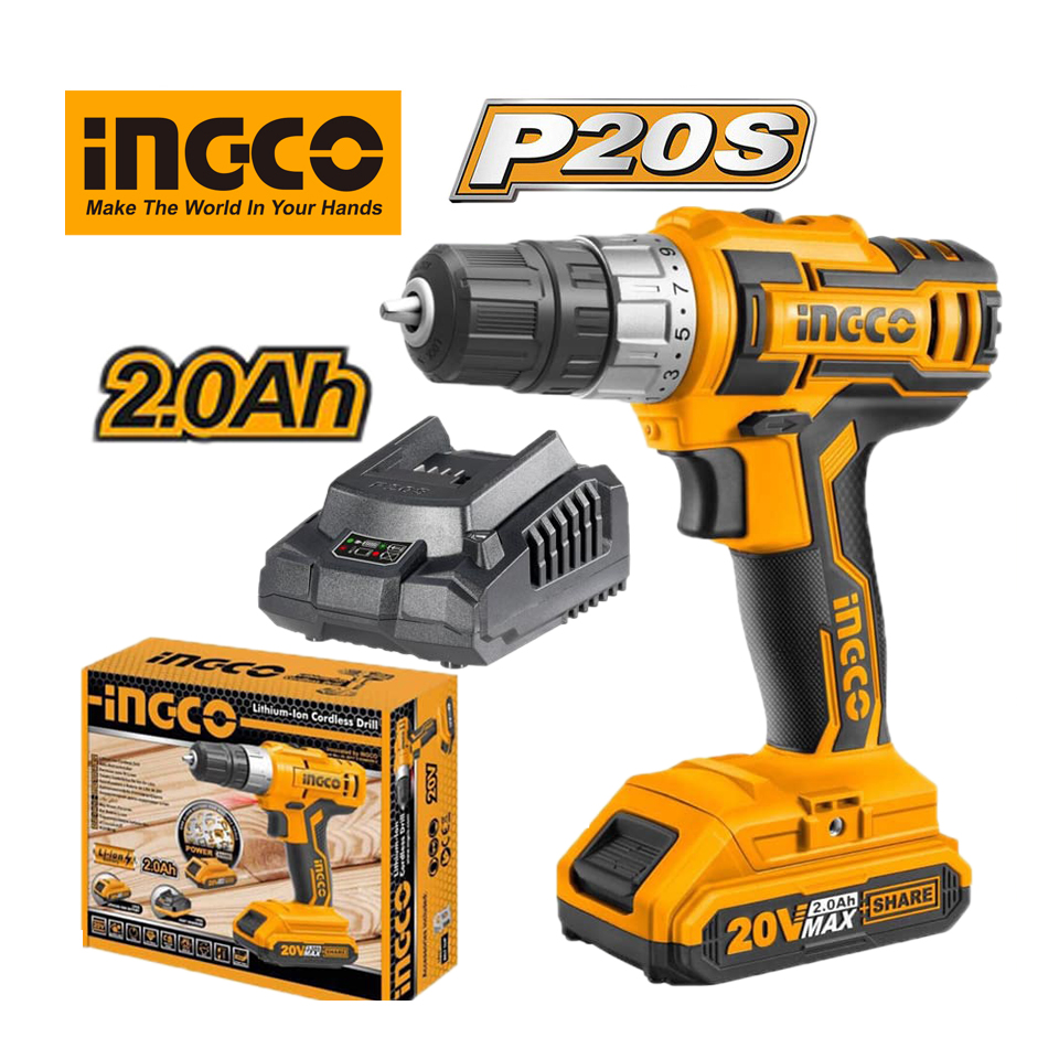 Máy khoan vặn vít dùng pin ingco 20v cdli20024