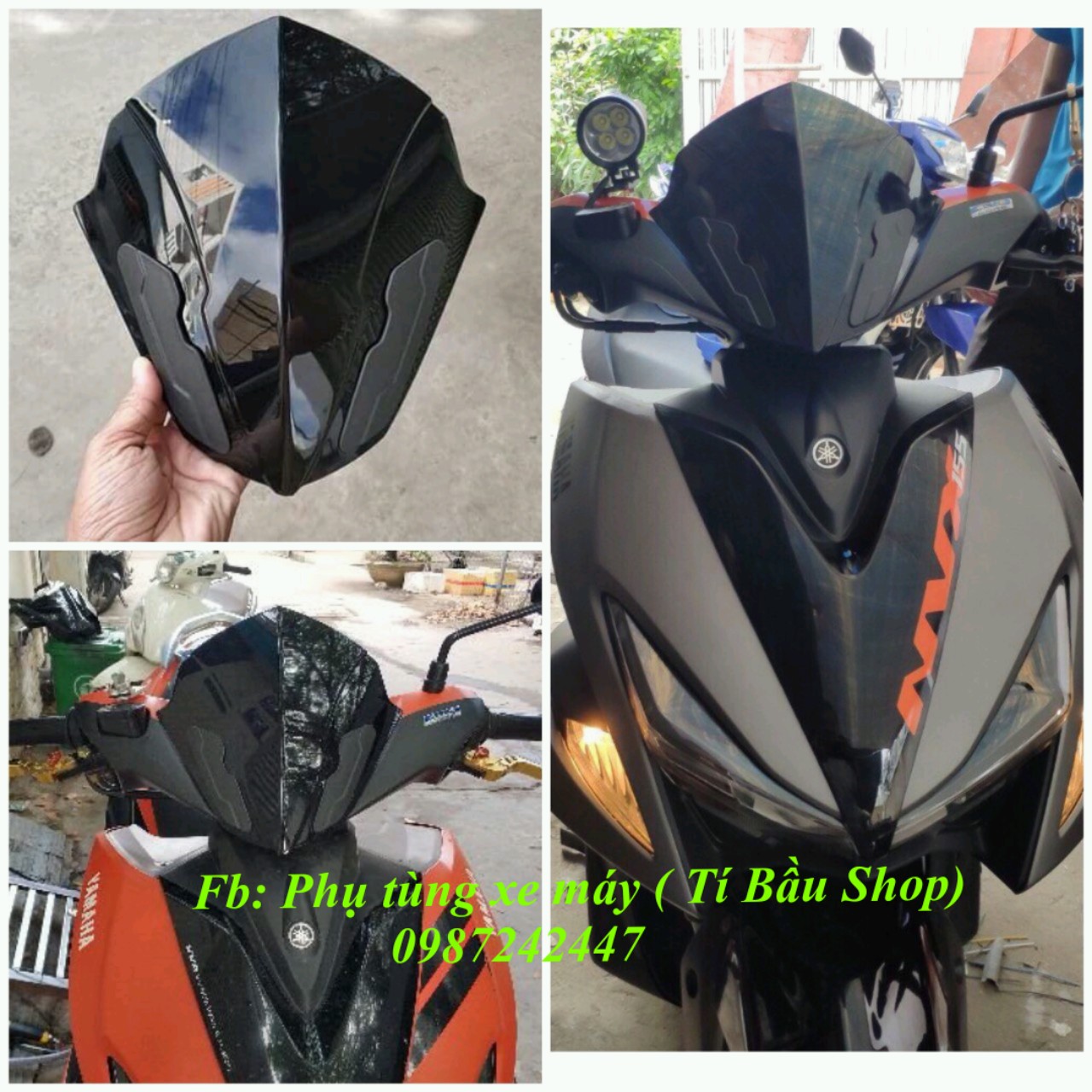 [HCM]MÃO KIỂU cho NVX - MÃO ĐEN 2 NẮP CHE ỐC nhập INDO lắp NVX