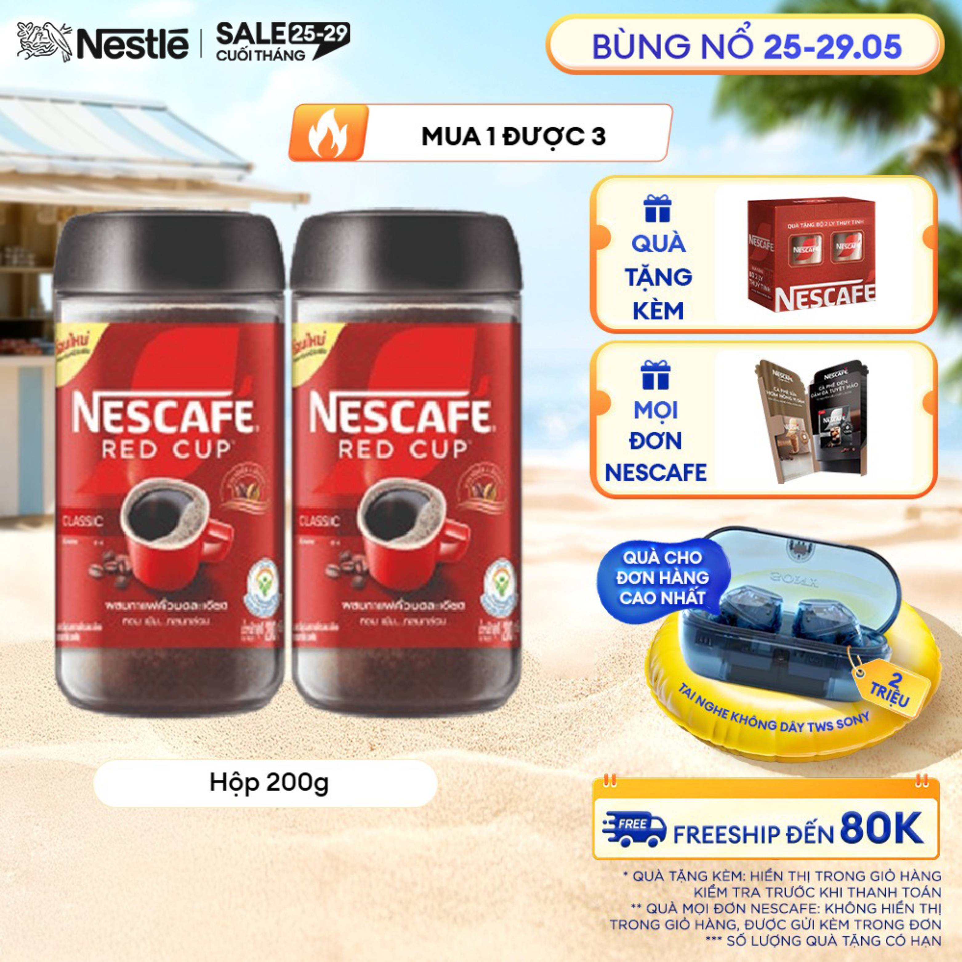 [ƯU ĐÃI THÁNG 5] Combo 2 Hộp Cà Phê Nescafé Red Cup (200g)